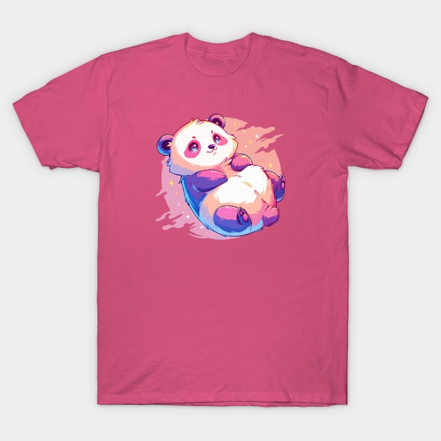 Happy panda with vivid colors T-Shirt by etherElric